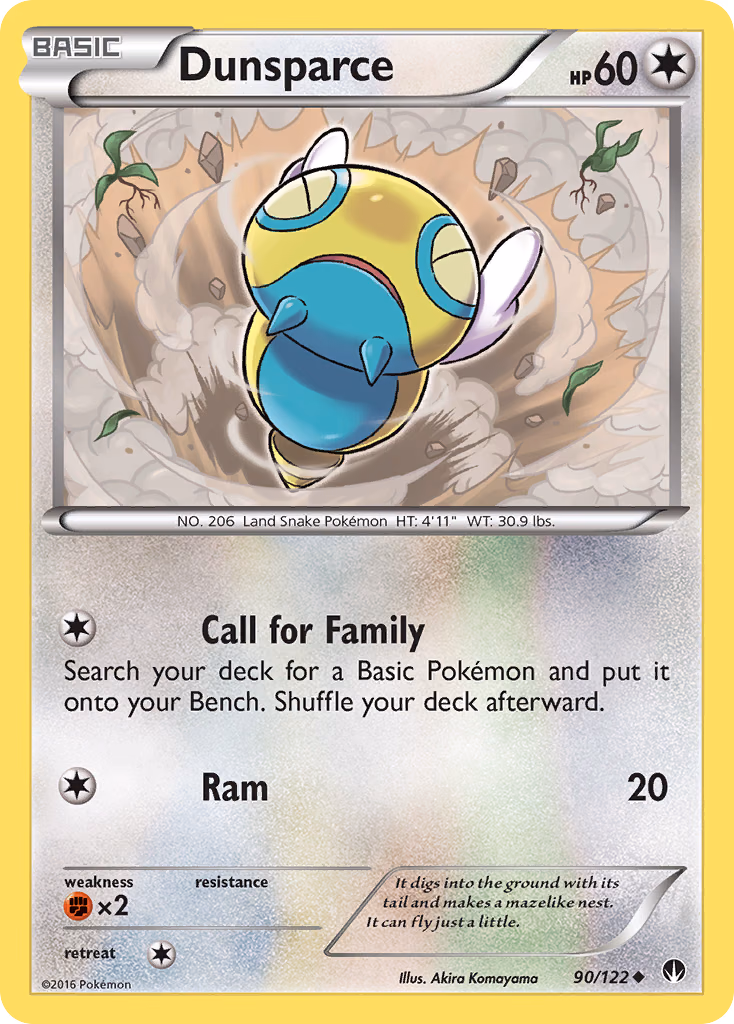 Dunsparce Pokemon card (90/122, BREAKpoint)