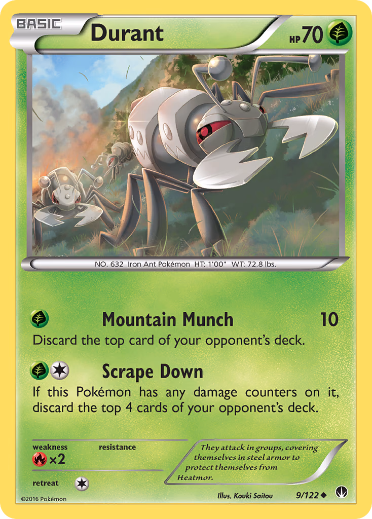 Durant Pokemon card (9/122, BREAKpoint)