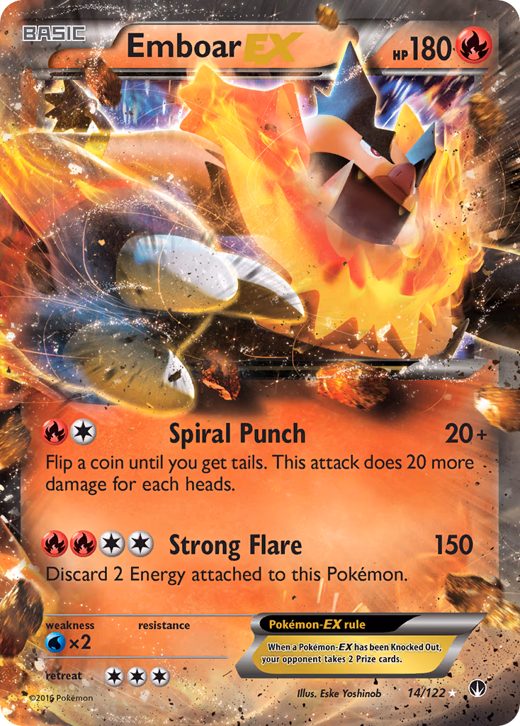 Emboar-EX Pokemon card (14/122, BREAKpoint)