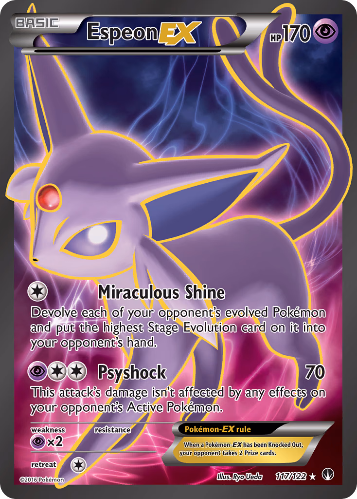 Espeon-EX Pokemon card (117/122, BREAKpoint)