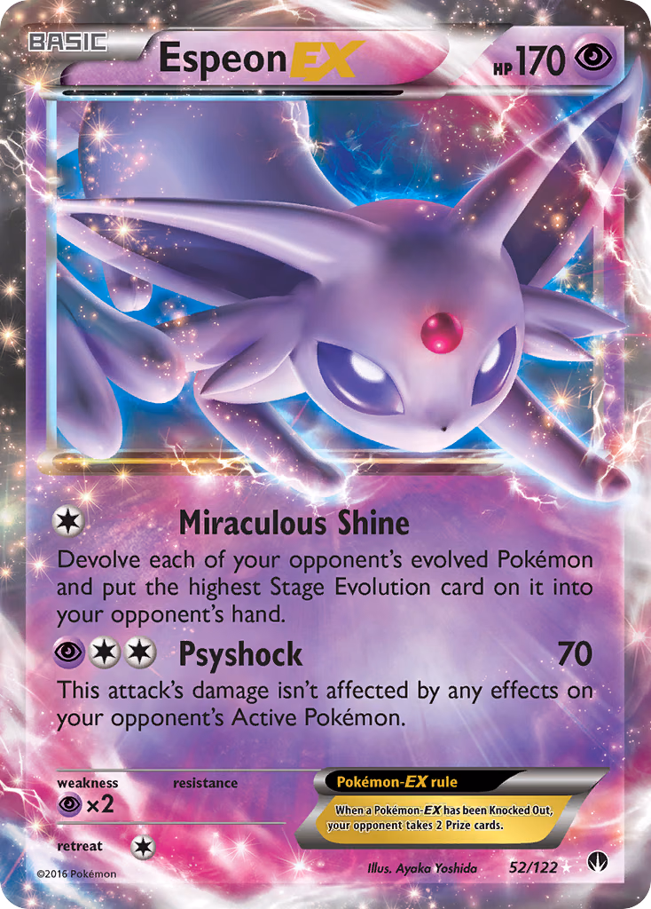 Espeon-EX Pokemon card (52/122, BREAKpoint)