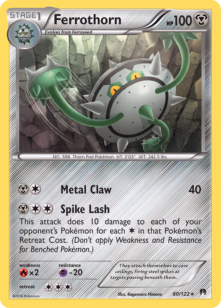 Ferrothorn Pokemon card (80/122, BREAKpoint)