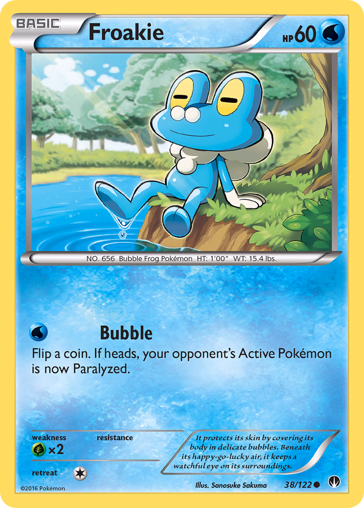Froakie Pokemon card (38/122, BREAKpoint)