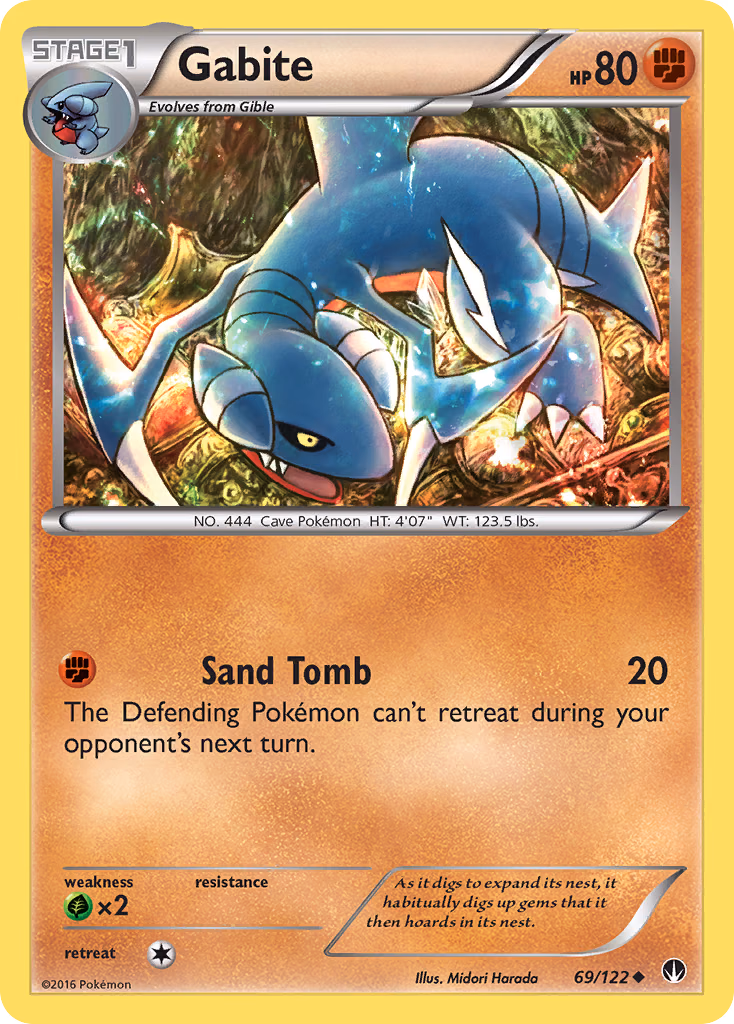 Gabite Pokemon card (69/122, BREAKpoint)