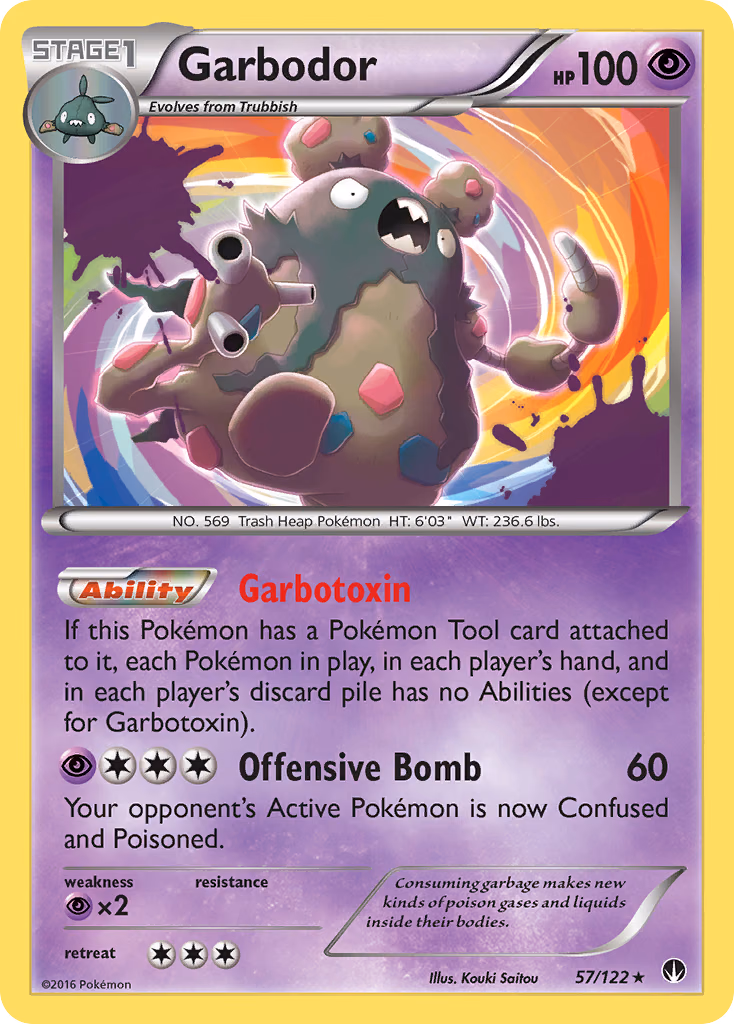 Garbodor Pokemon card (57/122, BREAKpoint)