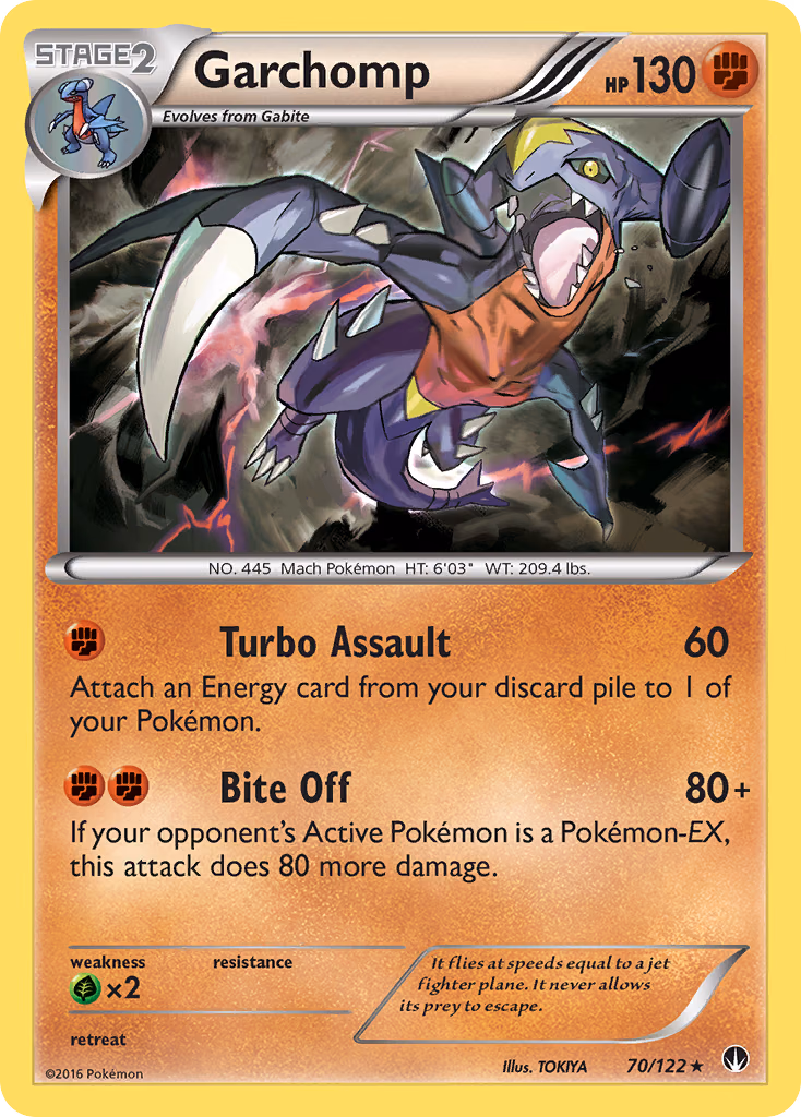 Garchomp Pokemon card (70/122, BREAKpoint)