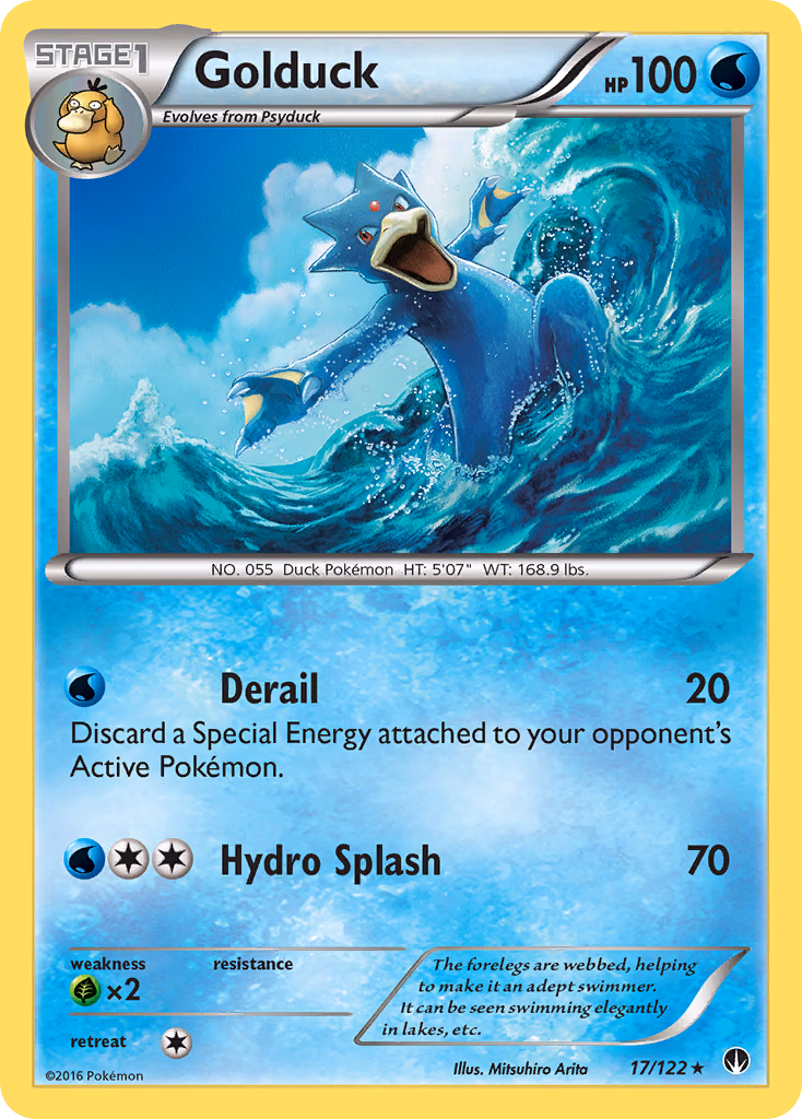 Golduck Pokemon card (17/122, BREAKpoint)