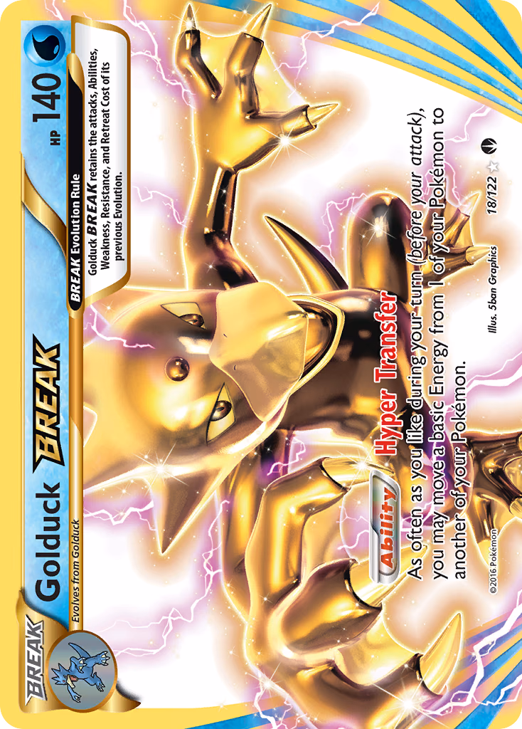 Golduck BREAK Pokemon card (18/122, BREAKpoint)