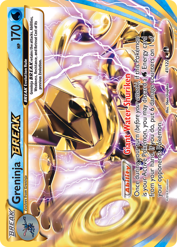 Greninja BREAK Pokemon card (41/122, BREAKpoint)