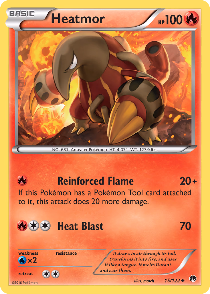 Heatmor Pokemon card (15/122, BREAKpoint)
