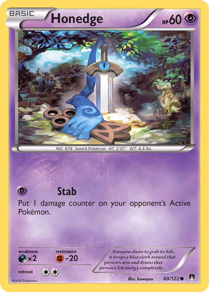 Honedge Pokemon card (60/122, BREAKpoint)