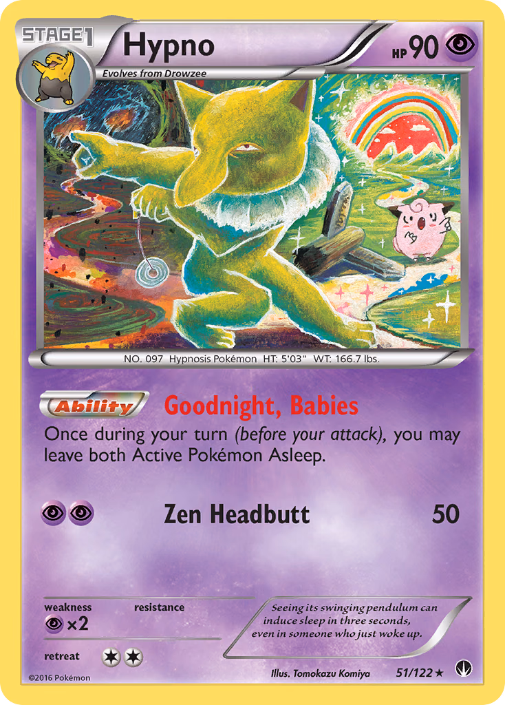 Hypno Pokemon card (51/122, BREAKpoint)