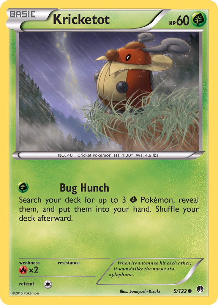 Kricketot Pokemon card (5/122, BREAKpoint)