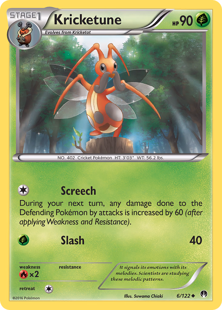 Kricketune Pokemon card (6/122, BREAKpoint)
