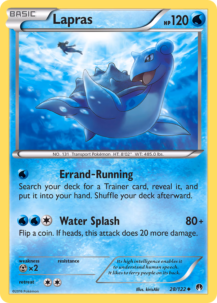 Lapras Pokemon card (28/122, BREAKpoint)