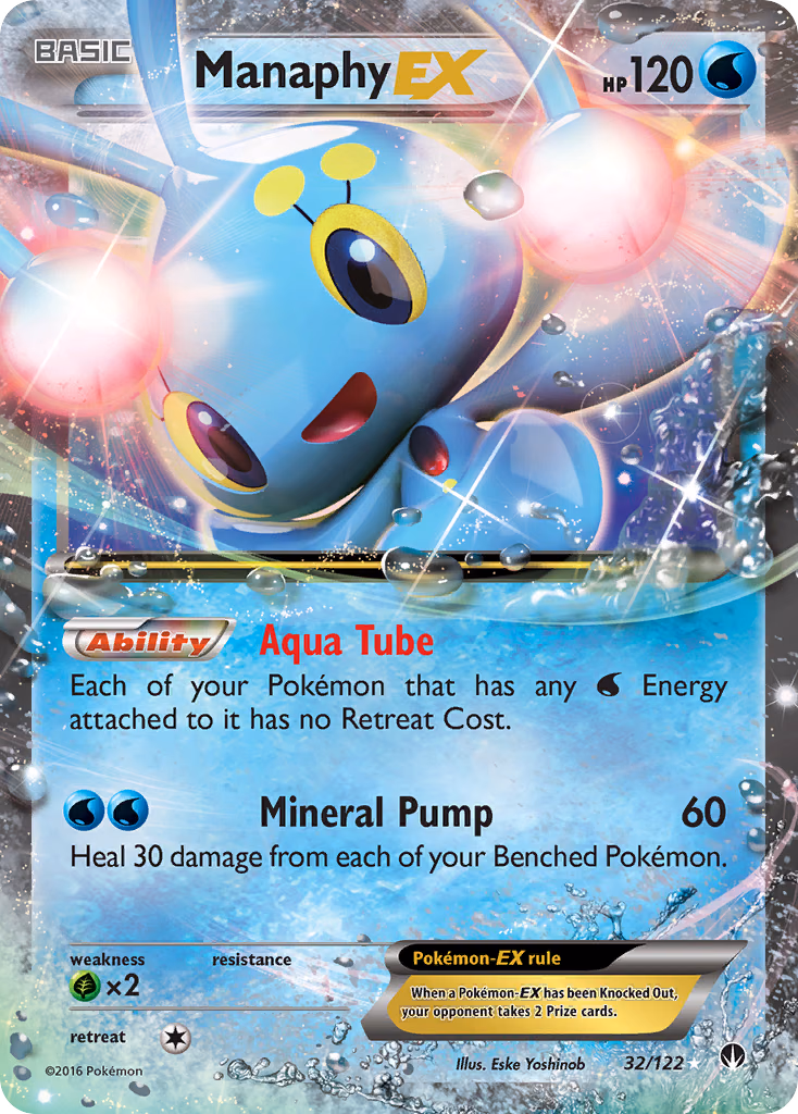 Manaphy-EX Pokemon card (32/122, BREAKpoint)