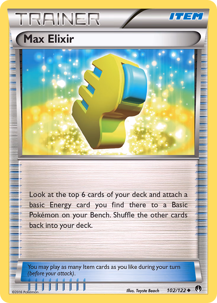 Max Elixir Pokemon card (102/122, BREAKpoint)