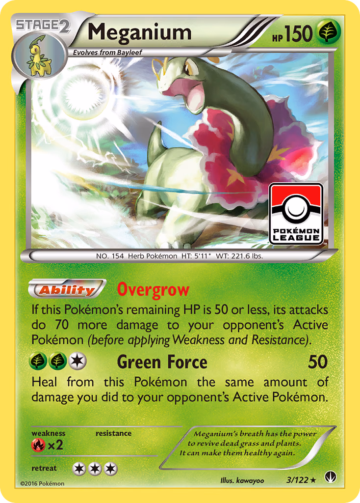 Meganium Pokemon card (3/122, BREAKpoint)
