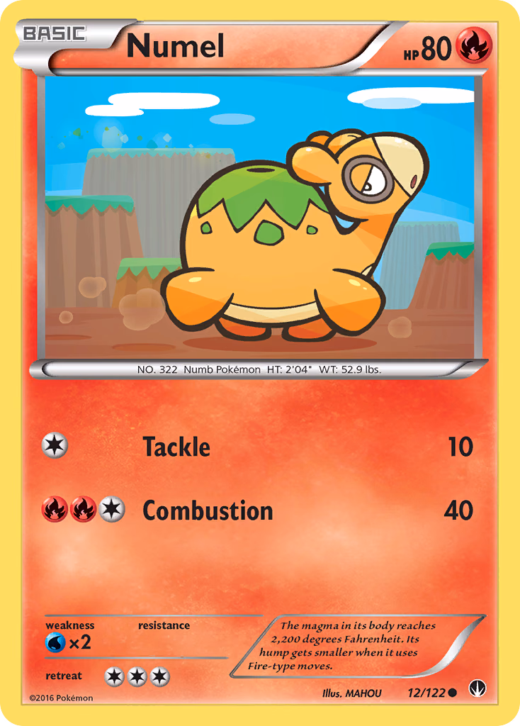 Numel Pokemon card (12/122, BREAKpoint)