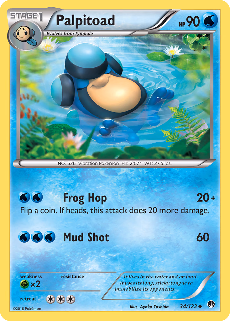 Palpitoad Pokemon card (34/122, BREAKpoint)