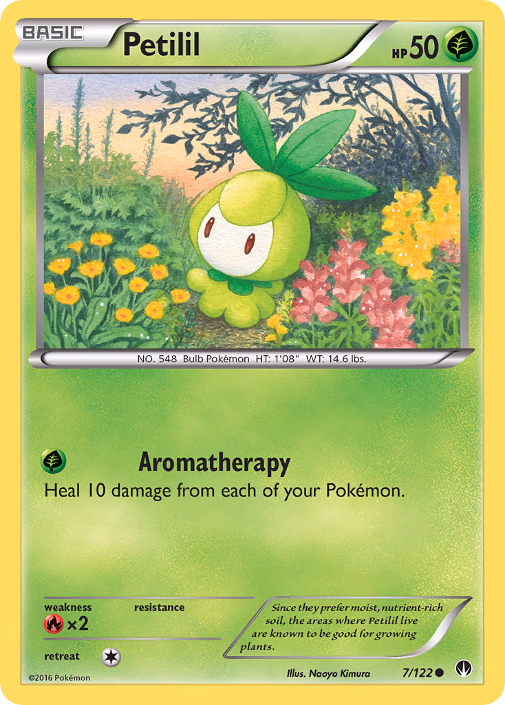 Petilil Pokemon card (7/122, BREAKpoint)