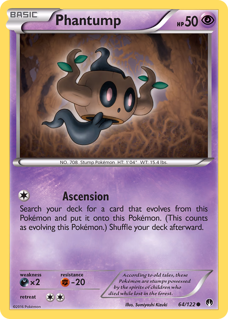 Phantump Pokemon card (64/122, BREAKpoint)