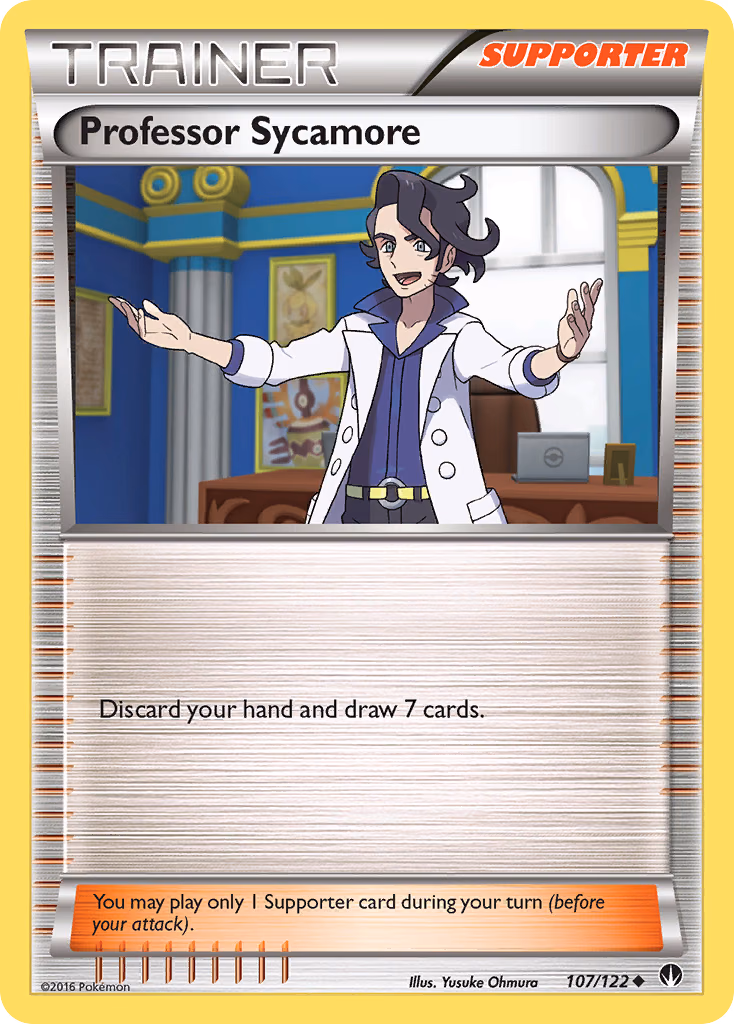 Professor Sycamore Pokemon card (107/122, BREAKpoint)