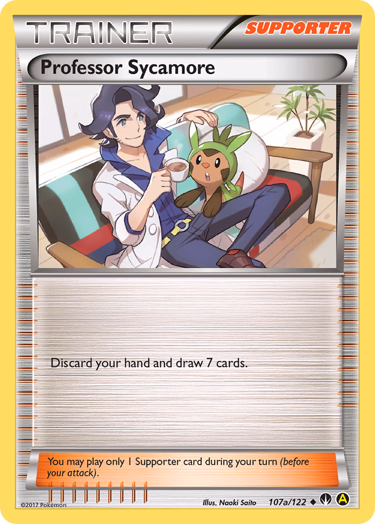 Professor Sycamore Pokemon card (107a/122, BREAKpoint)