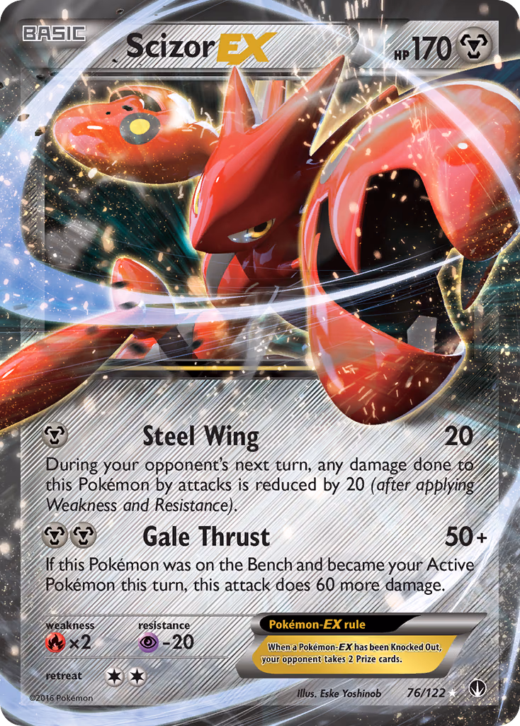 Scizor-EX Pokemon card (76/122, BREAKpoint)