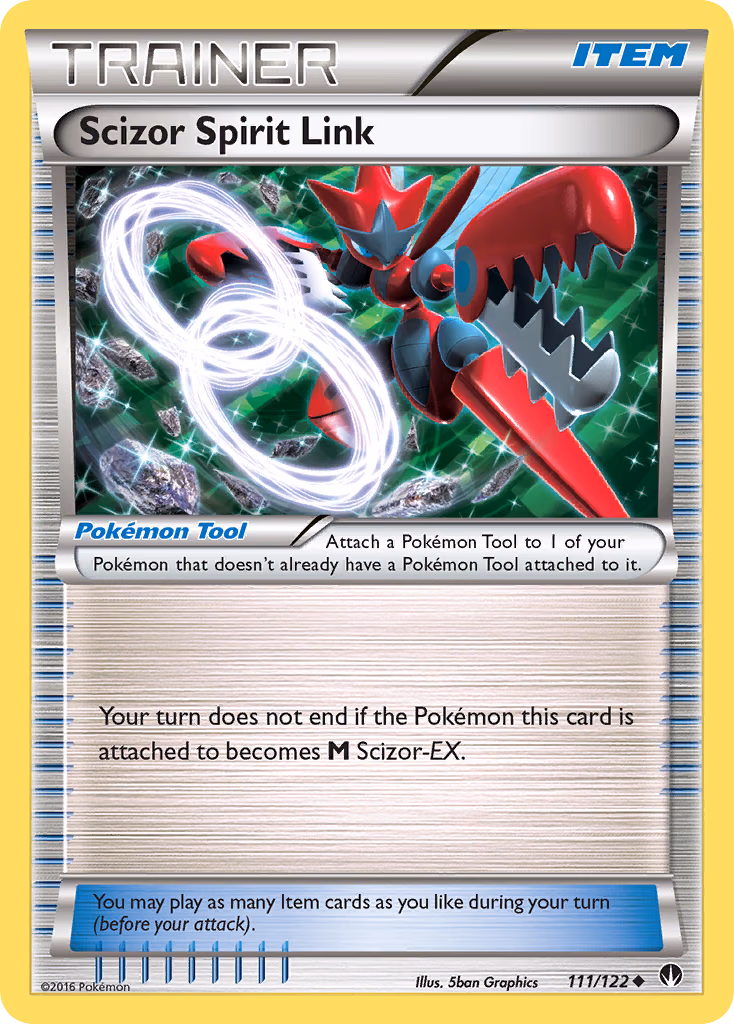 Scizor Spirit Link Pokemon card (111/122, BREAKpoint)