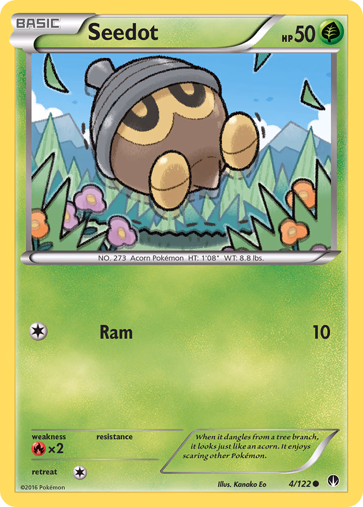Seedot Pokemon card (4/122, BREAKpoint)