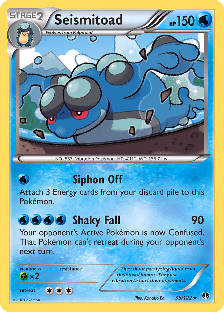 Seismitoad Pokemon card (35/122, BREAKpoint)