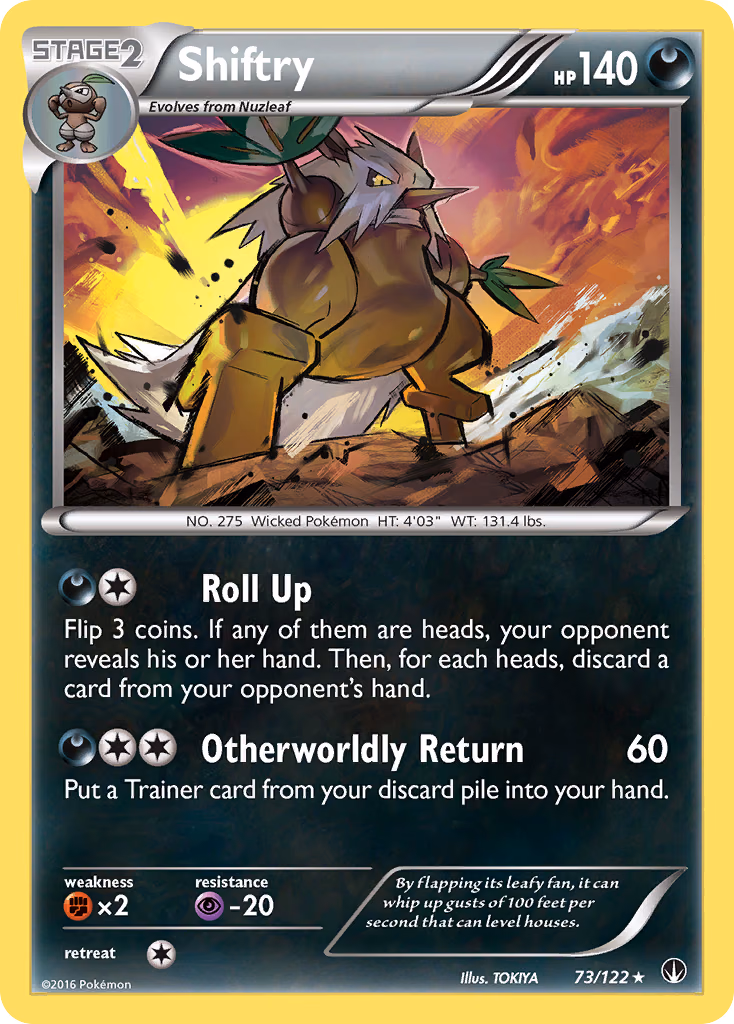 Shiftry Pokemon card (73/122, BREAKpoint)