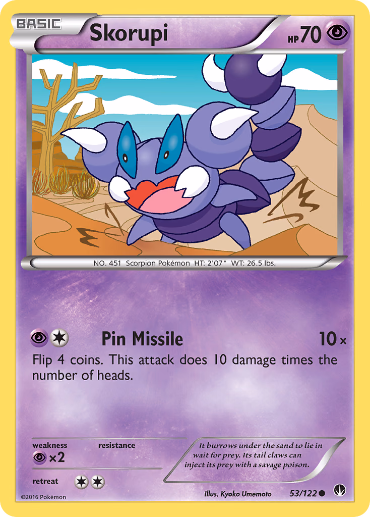 Skorupi Pokemon card (53/122, BREAKpoint)