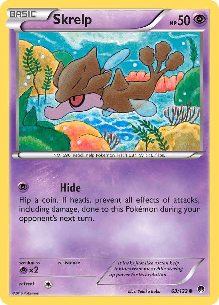 Skrelp Pokemon card (63/122, BREAKpoint)
