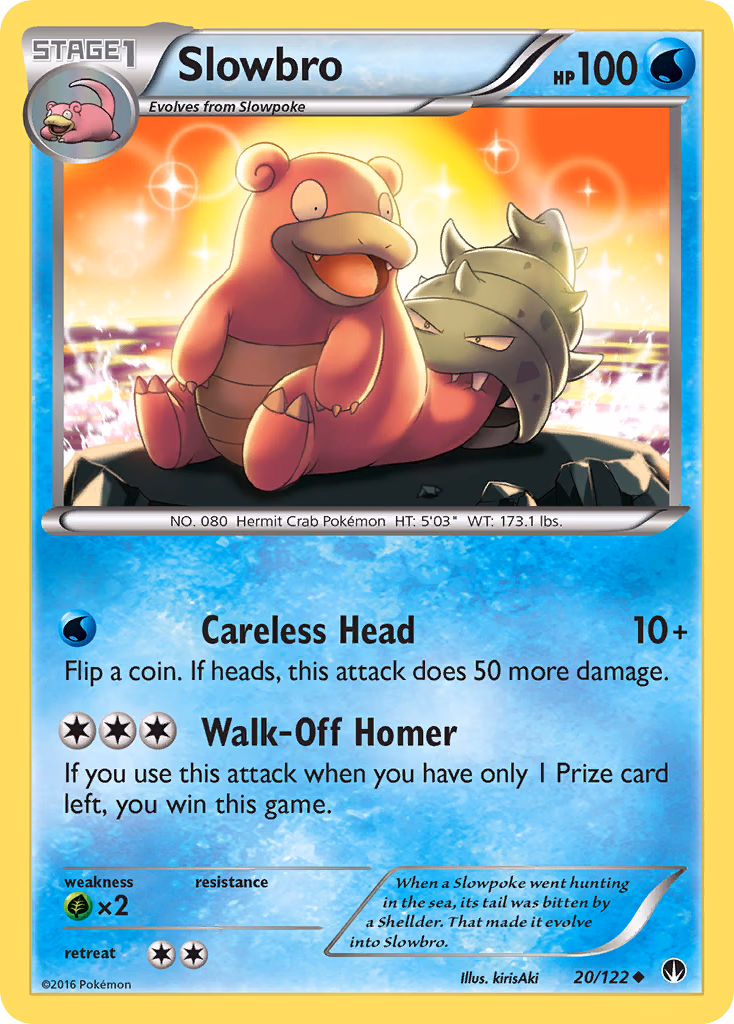 Slowbro Pokemon card (20/122, BREAKpoint)