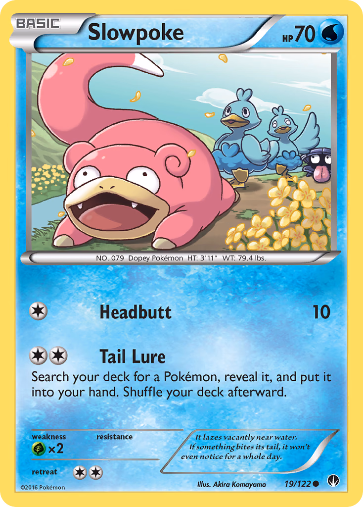 Slowpoke Pokemon card (19/122, BREAKpoint)