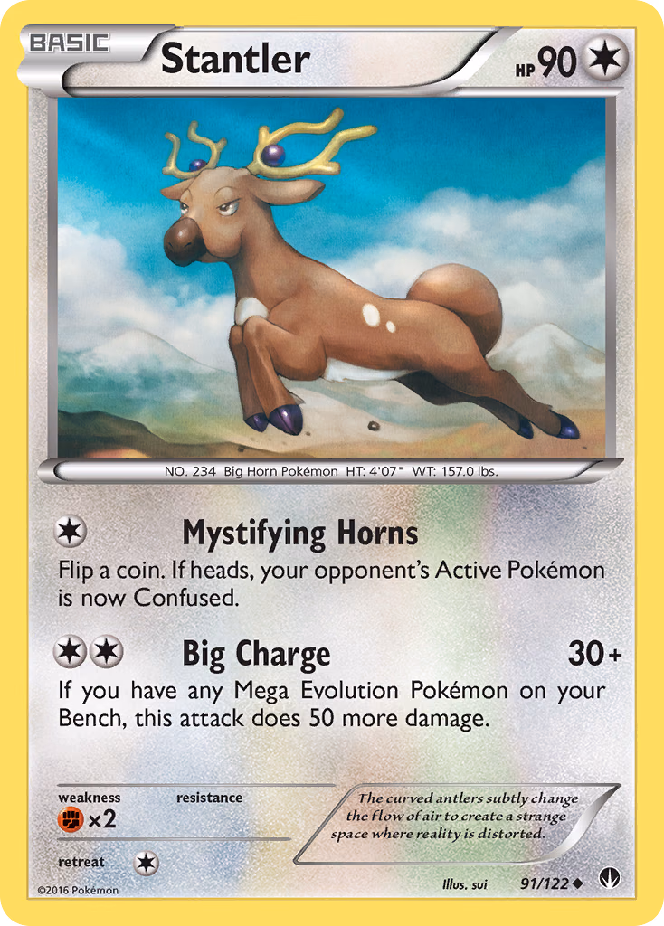 Stantler Pokemon card (91/122, BREAKpoint)