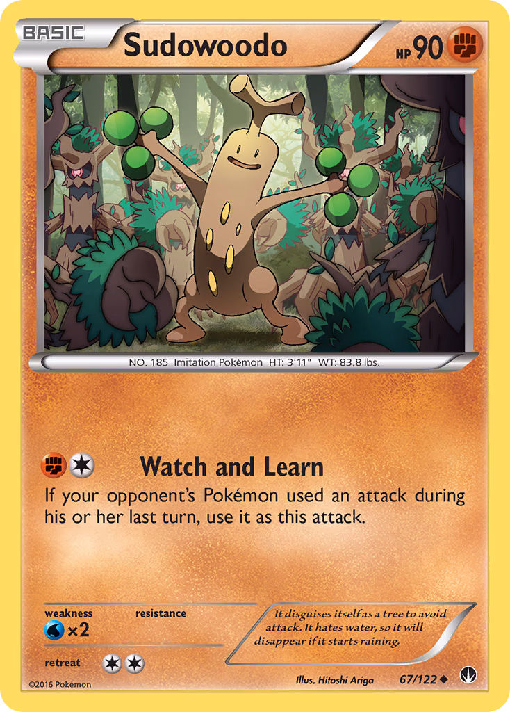 Sudowoodo Pokemon card (67/122, BREAKpoint)