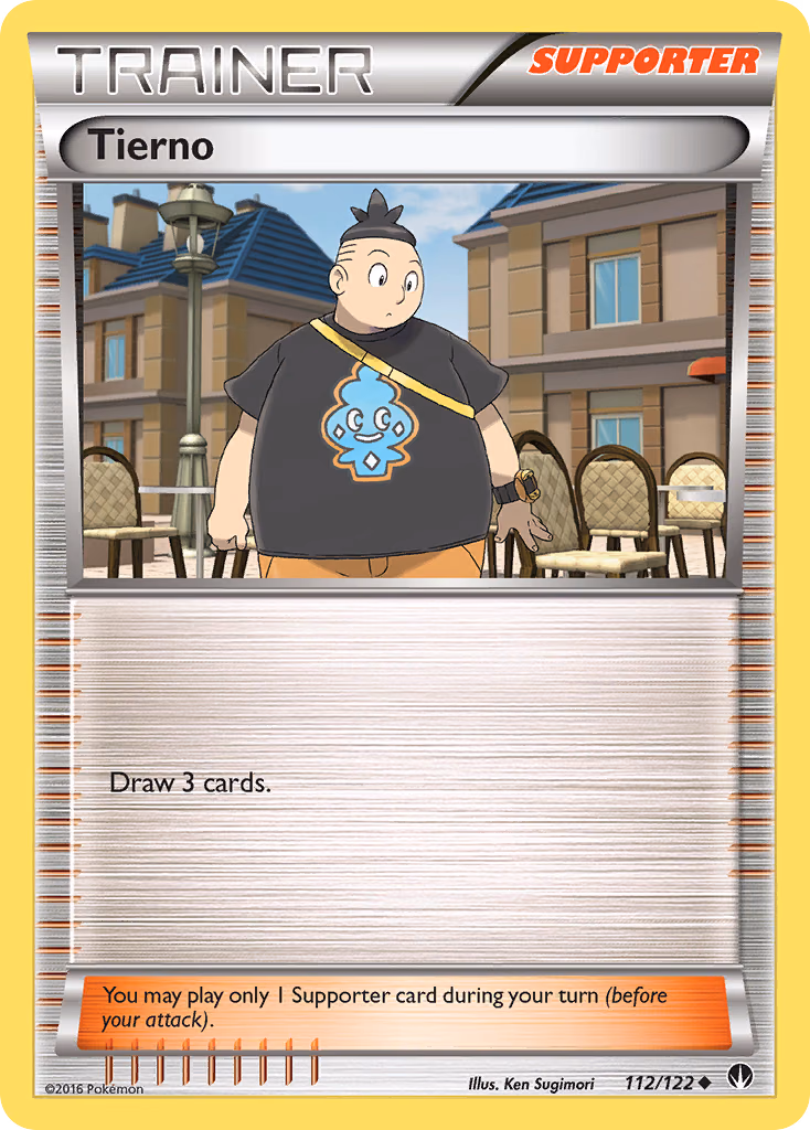 Tierno Pokemon card (112/122, BREAKpoint)