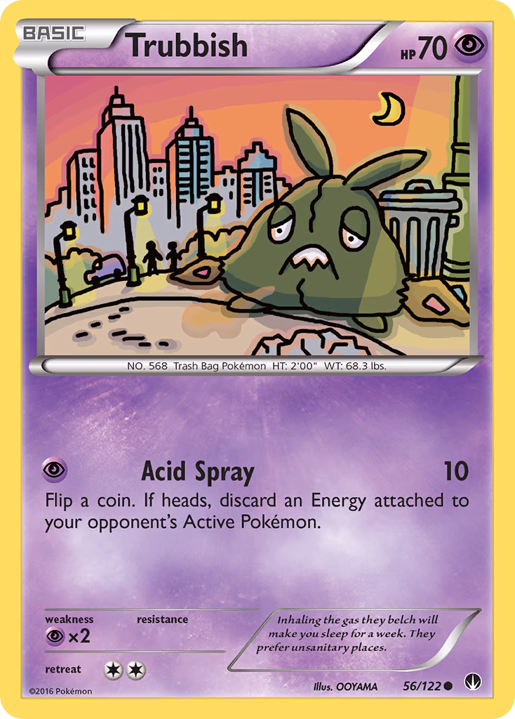 Trubbish Pokemon card (56/122, BREAKpoint)