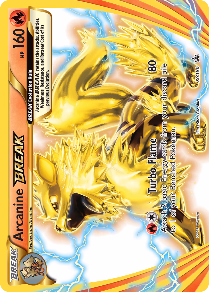 Arcanine BREAK Pokemon card (XY180, XY Black Star Promos)
