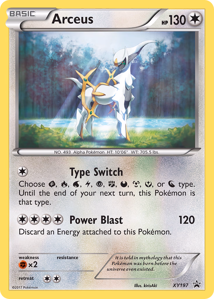Arceus Pokemon card (XY197, XY Black Star Promos)