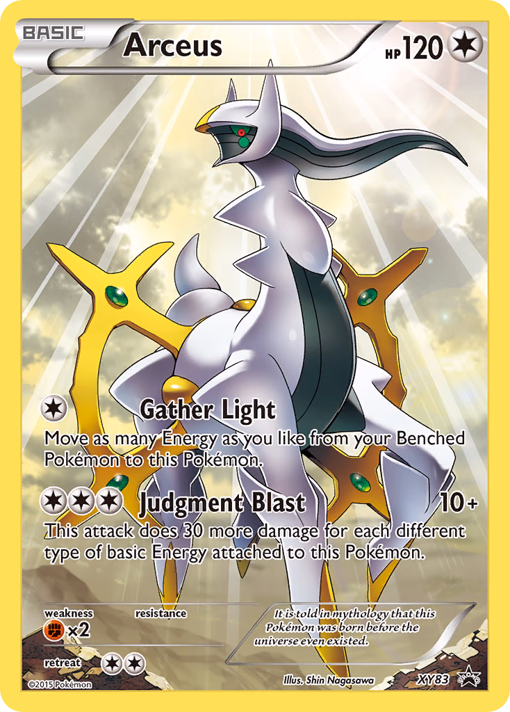 Arceus Pokemon card (XY83, XY Black Star Promos)