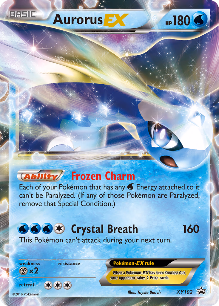 Aurorus-EX Pokemon card (XY102, XY Black Star Promos)