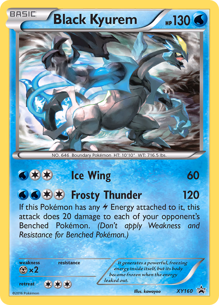 Black Kyurem Pokemon card (XY160, XY Black Star Promos)