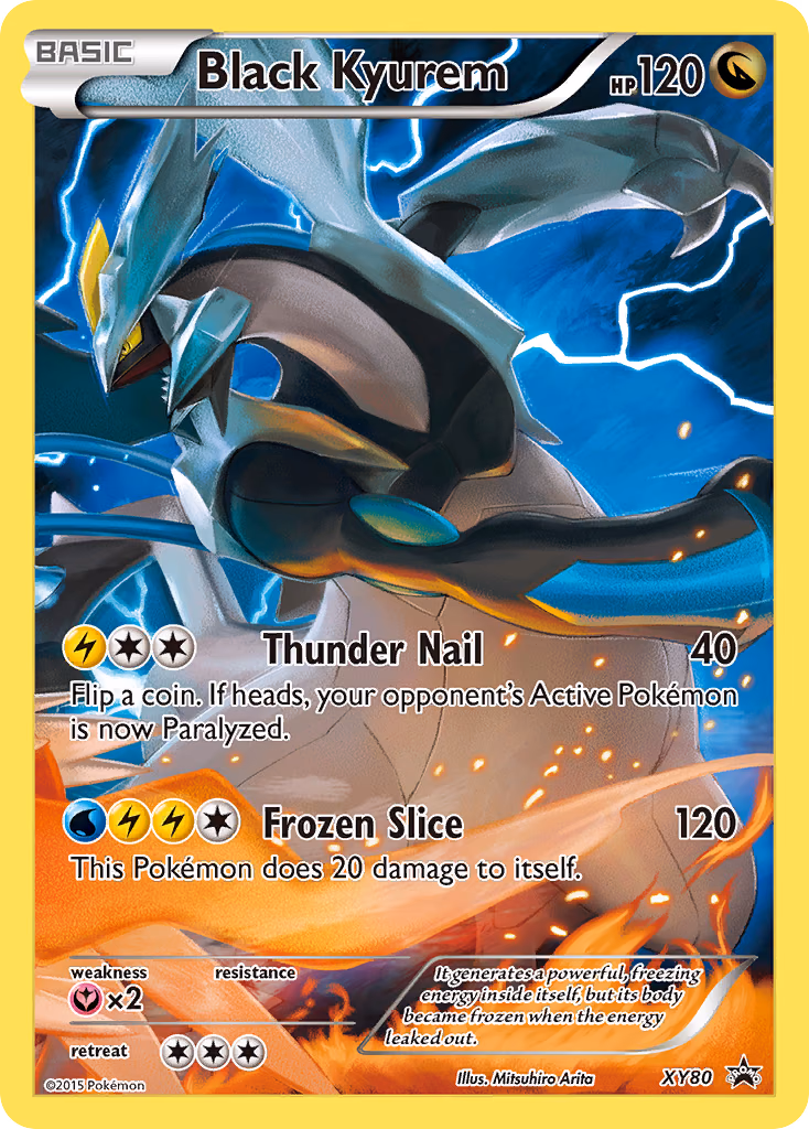 Black Kyurem Pokemon card (XY80, XY Black Star Promos)