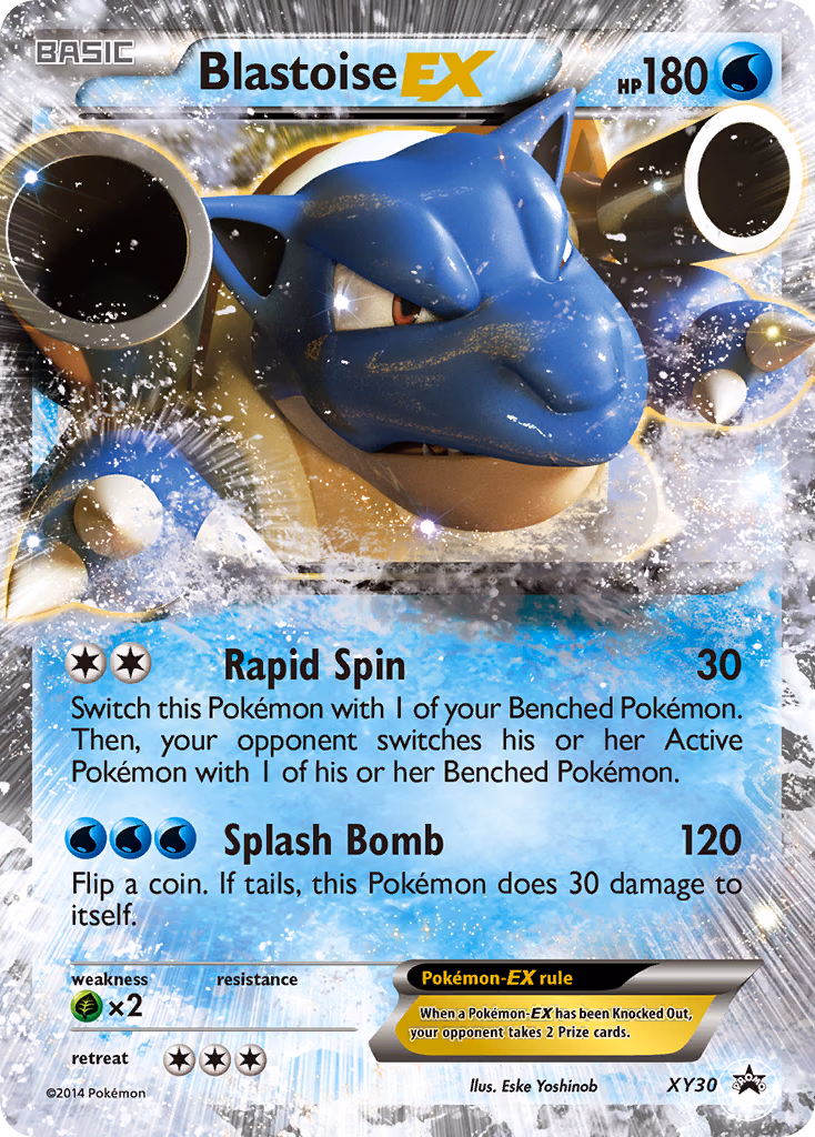 Blastoise-EX Pokemon card (XY30, XY Black Star Promos)