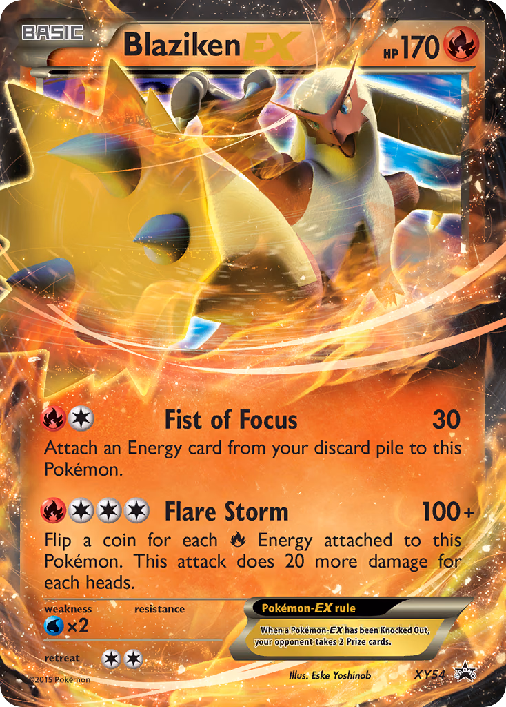 Blaziken-EX Pokemon card (XY54, XY Black Star Promos)