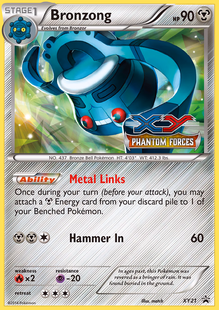 Bronzong Pokemon card (XY21, XY Black Star Promos)